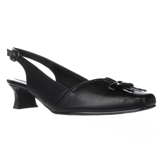Easy Street Womens Easy Street Incredible Slingback Kitten Heel Pumps