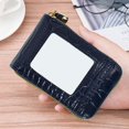 thumbnail image 4 of Faux Leather Card Organizer Men's Faux Leather Card Holder Wallet with Zipper Closure Compact Convenient Card Organizer with 12 Slots Multi-color, 4 of 8