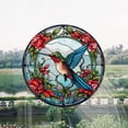 thumbnail image 1 of Pellicule pour Vitrail d'Intimité - Design Rond Coloré de Colibri - Adhérence Statique, Non Adhésive, Autocollant Décoratif pour la Maison - 25,4 x 25,4 cm - Couleur : Colibri, 1 of 8