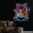 thumbnail image 2 of Glowneon Cat Eat Ramen Neon Sign, Lucky Cat Led Sign, Ramen Restaurant Signboard, 2 of 5
