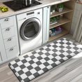 thumbnail image 3 of Gray and White Checkerboard Checkered Pattern Kitchen Rug Mat,Kitchen Runner Rugs Non Skid Washable,Decorative Kitchen Floor Mats for Kitchen,Sink,Laundry,17"x47.2", 3 of 7