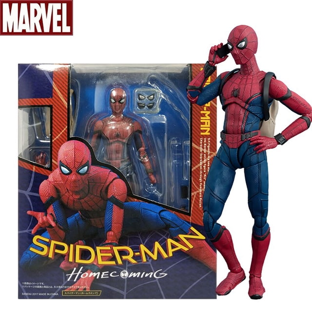 SHF Spiderman figura de acción juguetes 15cm Spiderman: homecoming Spiderman Multi-accessories movible estatua modelo muñeca regalos Fivean unisex
