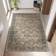 thumbnail image 3 of BERTHMEER 3'x5' Small Washable Brown Area Rugs for Bathroom Bedroom Entryway Kitchen Rugs Non Slip Vintage Traditional Office Oriental Distressed Throw Rugs, 3 of 6