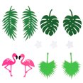 thumbnail image 2 of KAKOWELY Guirnalda de tela no tejida para fiesta de flamencos, ideal para decoración de fiestas de cumpleaños y festivales (verde), 2 of 4