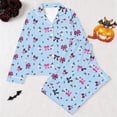 thumbnail image 4 of LILIYA Halloween 2 Piece Pajama Set, Short Sleeve Button Down Shirt and Shorts, Cute Holiday Print Sleepwear, Cozy Lounge Wear, 2026 Fashion 7-8 Years, 4 of 4