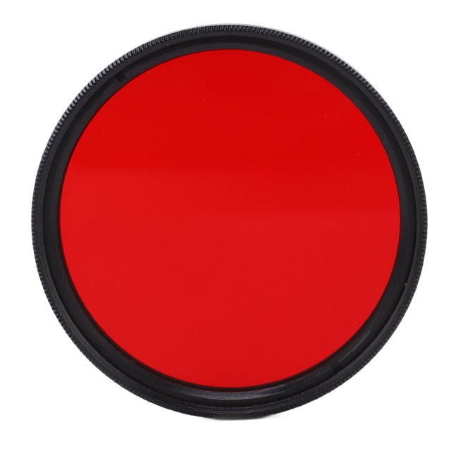 Akozon Graduated Color Filters, Threaded Camera Lens Filter Full Red Color Filter Optical Glass for Camera Lens
