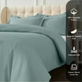thumbnail image 6 of Superior Egyptian Cotton Duvet Cover Set, King/ Cal King, Teal, 6 of 8