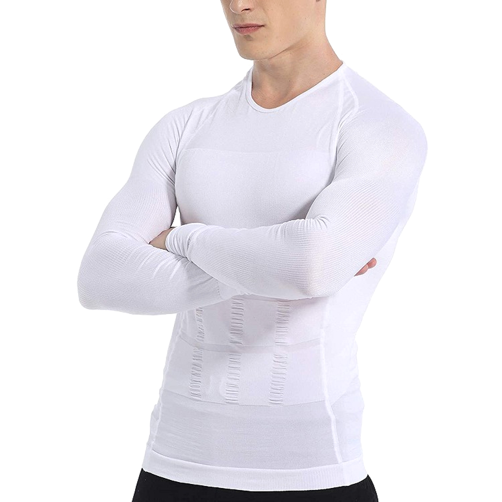 Crafted from top-notch materials, this compression shirt offers a snug yet comfortable fit that conforms to the body. The fabric's stretchiness supports muscles, reduces fatigue, and enhances blood circulation to boost oxygen delivery and expedite recovery post-exercise. Additionally, the Aptoco Compression Shirt helps with weight loss by applying pressure to the abdomen, promoting a slimmer physique and aiding in waistline control through increased heat and sweat production.