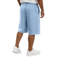thumbnail image 3 of Iaqnaocc Shorts Men Big and Tall Drawstring White Shorts Men Running Workout Summer Elastic Waist Quick Drying Mens Vacation Shorts With Pockets Blue 5XL, 3 of 6