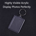 thumbnail image 5 of SEIWEI 5PCS Plastic Blank Photo Frame Keychain Pendant Personalized Blank Picture Display Decoration (Large), 5 of 8