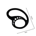 thumbnail image 2 of 1 par de tapones para los oídos de silicona compatibles con Bluetooth, gancho protector antipérdida (negro), 2 of 8