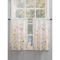 thumbnail image 3 of Kitchen Curtains 45 Inches length, Spring Flowers Window Treatment Curtain Drapes, Watercolor Wildflowers Farmhouse Floral Lightweight Window Panels for Living Room Bedroom, 52"x45", 2 Panels, 3 of 7