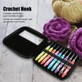 thumbnail image 3 of 9PCS Crochet Hooks Set Smooth Needles Tools Ergonomic Plastic Handle Aluminum Hooks for Knitting, 3 of 7
