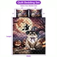 thumbnail image 5 of Spooky Halloween Night Witch Ragdoll Glowing Pumpkins Quilt Bedding Set Cat Lover Kitten Owner Gifts Idea 1 Blanket Bed Cover 2 Pillowcases - 12015, 5 of 5