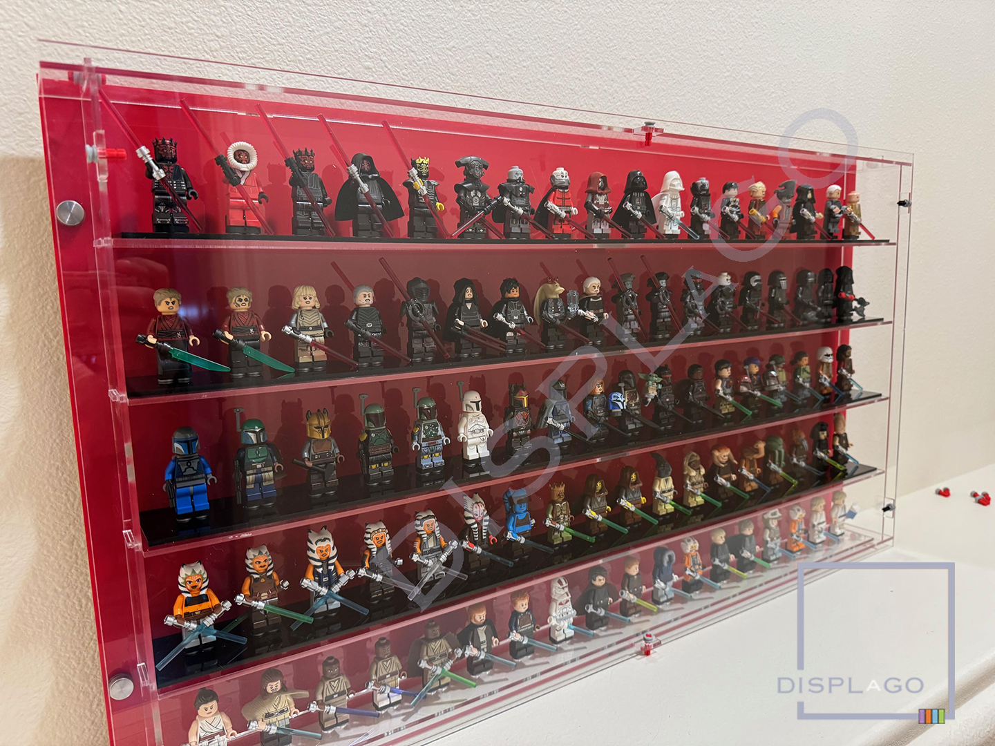 100 LEGO® minifigures Display Case. Show case. Wall mounted. Display case for LEGO®. Display case.