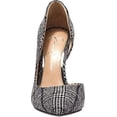 thumbnail image 5 of Jessica Simpson Prizma Black/White Cara Plaid Pointed Toe Slip on Stiletto Pumps (Black/White Cara Plaid, 8), 5 of 6