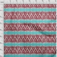 thumbnail image 3 of oneOone Tissu Popeline Sergé Coton Bio Chevron Ikat Imprimé Tissu d'Artisanat BTY 42 Pouces de Large, 3 of 4