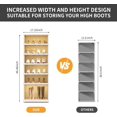 thumbnail image 2 of - Foldable Shoe Rack Organizer for Closet Pairs Collapsible Plastic Shoe Shelf Large Shoes Cabinet with Door Clear Stackable Storage Box Easy Assembly, 2 of 6