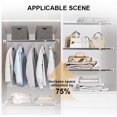 thumbnail image 3 of Closet Tension Shelf & Rod Expandable Metal Storage Rack Adjustable Organizer DIY Divider Separator for Cabinet Wardrobe Cupboard Kitchen Bathroom, 3 of 7