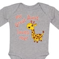 thumbnail image 4 of Inktastic My Great Aunt Loves Me- Cute Giraffe Boys or Girls Long Sleeve Baby Bodysuit, 4 of 5