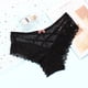 thumbnail image 1 of Ropa interior de mujer de encaje sexy de cintura media de alta gama con tiras cruzadas de lazo y ropa interior de mujer, 1 of 6
