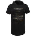 thumbnail image 1 of FashionOutfit Men's Cut Out Design Front Zipper Short Sleeves Top Hoodie, 1 of 3