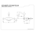 thumbnail image 2 of Wall-Mount Clawfoot Tub Faucet, Brushed Nickel, Tub Wall Mount CC1001T8, 2 of 2