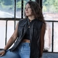 thumbnail image 2 of Milwaukee Leather MLL4512 Women’s Lashes Black Leather Club Style Motorcycle Rider Vest w/  Closure 4X-Large, 2 of 10