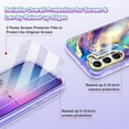 thumbnail image 5 of Petocase for Samsung Galaxy S23 Plus Case,[2 Tempered Glass Screen Protector + 2 Camera Lens Protector ]Marble Pattern Slim Shockproof Protective Soft Cover for Women Girls ,Purple, 5 of 7