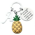 thumbnail image 2 of TINGN Pineapple Gifts Initial Keychain Be a Pineapple Keychain Gifts for Women, 2 of 5
