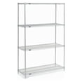 thumbnail image 3 of Nexel 5 Tier Chrome Wire Shelving Add-On Unit, 48"W x 18"D x 74"H, 3 of 4