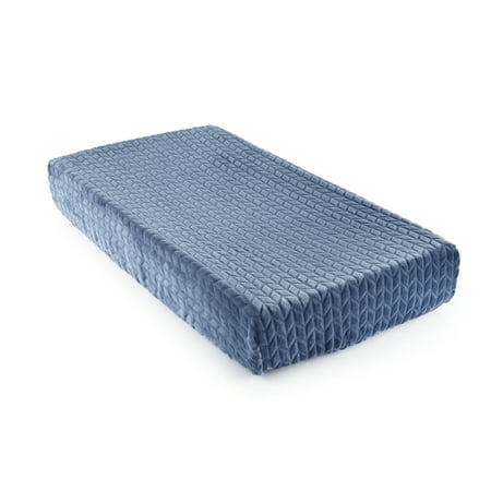 UPC: 0190945116666 | Levtex Baby – Chevron Diaper Changing Pad Cover – Fits Most Standard Changing Pads – Chevron – Navy – Nursery Accessories – Plush