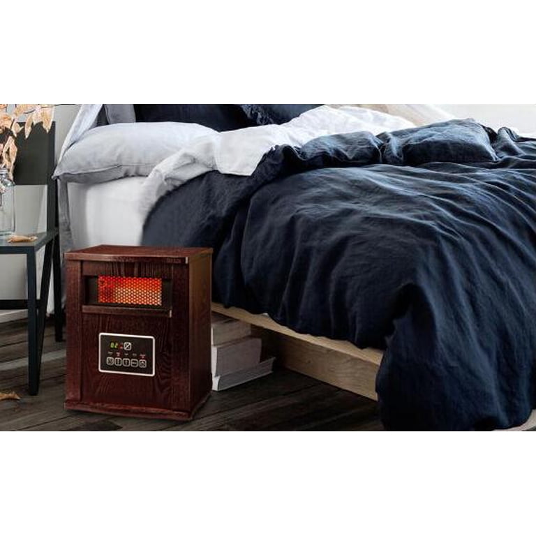 Soleil Electric Infrared Quartz Cabinet Heater with Remote 1500W Indoor  Walnut - Walmart.com