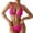 Hot Pink, variant on Huowey 2PCS Bathing Suit Women Swimsuit High Waist Bikini Set Beach Vacation Swim Wear Honeymoon Cruise Trendy Wear
