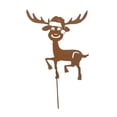 thumbnail image 3 of Reindeer Garden Stake Metal Silhouette Statue Robust Metal Design for Festive Walkway Holiday Garden Decor, 3 of 9