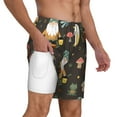 thumbnail image 2 of Kdxio Gnome Insect Frog Print Men'S Swim Trunks With Compression Liner 7 Inch Inseam Quick Dry Swim Shorts, 2 of 7