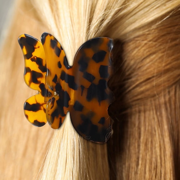 LOLIPPYY 2-Pack Cute Butterfly Hair Clips Made of Acetate for Thick Hair and Decorative