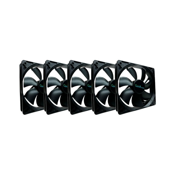 APEVIA CF512S-BK 120mm 4pin & 3pin Black Silent Case Fan (5-pk)