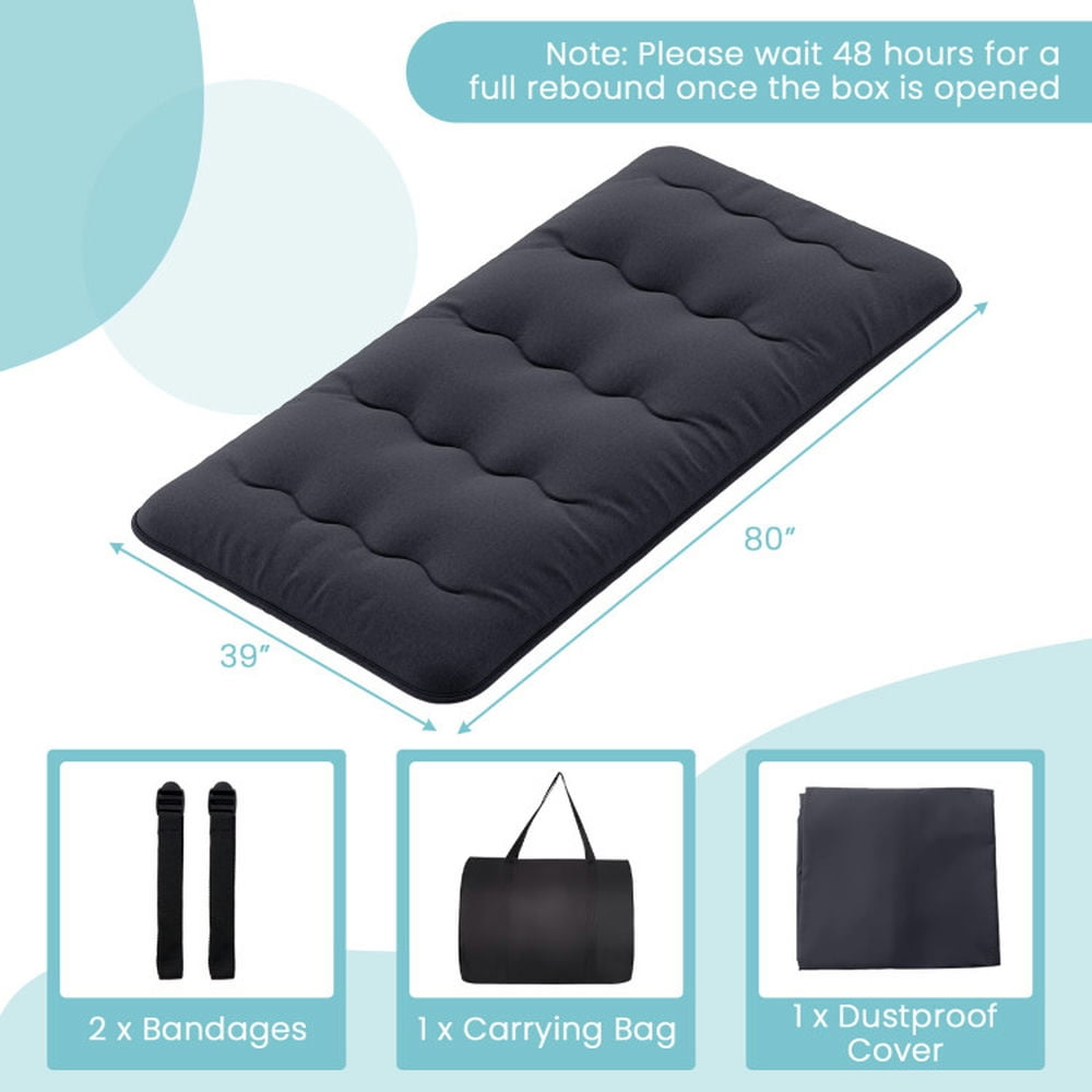 Kepooman Floor Futon Mattress, Floor Mattress,Futon Mattress with Washable Cover and Foldable Mat-Twin Size