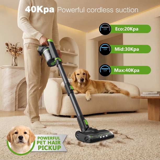 Maircle Cordless Vacuum Cleaner, 40Kpa Powerful Suction Stick