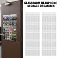 thumbnail image 4 of Classroom Headphone Storage Organizer W/ 30 Pockets, PVC Clear Classroom Pocket{, 4 of 9