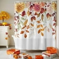 thumbnail image 3 of Autumn Watercolor Flower Orange Leaves Shower Curtain for Bathroom, Fallen Leaves Waterproof Shower Curtains Washable Quick Dry with Hooks Bathtub Curtains 72x72 IN, 3 of 6
