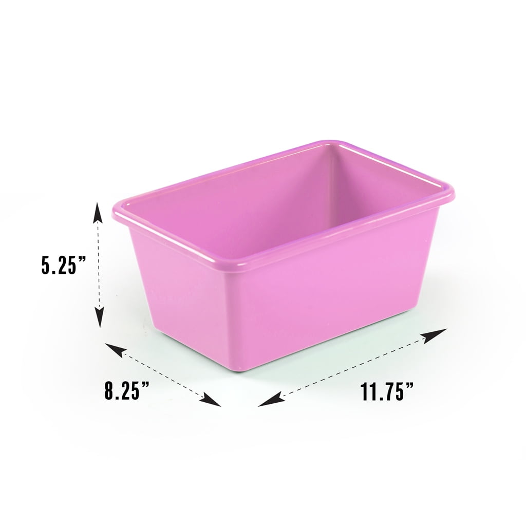Pink Small Plastic Storage Bin 6 Pack - TCR2088576