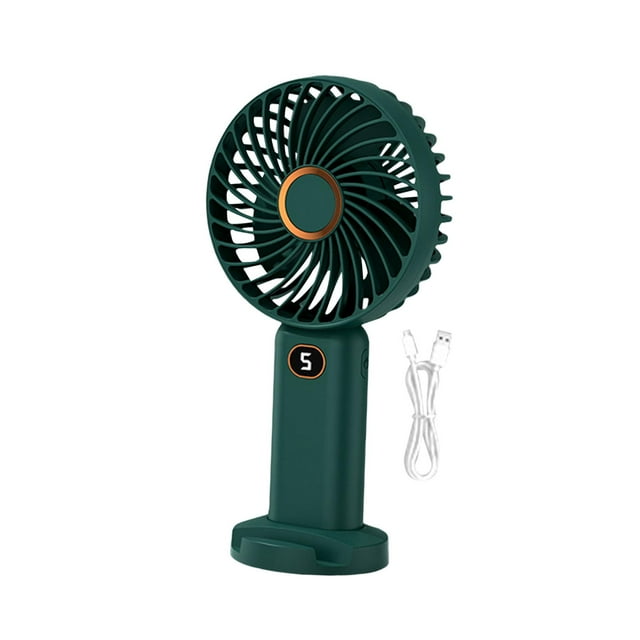 Mini ventilador portátil de 5 velocidades, ventilador de refrigeración personal, ventilador de escritorio pequeño personal Verde