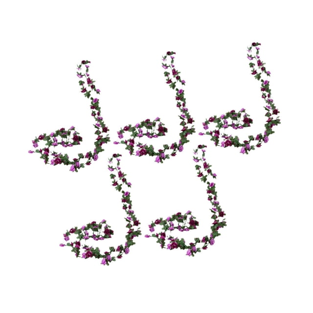Guirnalda de rosas artificiales con peonías falsas, guirnalda decorativa colgante de rosas para Violeta