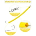 thumbnail image 2 of BLUEWING 24in Trolling Tube Fishing Lure with Soft Stainless Steel Wire and Single Hook Saltwater Striped Bass Trolling Tube Teaser Yellow, 2 of 7