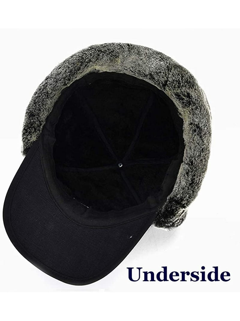 RATS BOMBER CAP（BLACK） GRNSHTS Winter Warm Facemask Cap, 3 in 1 Bomber Hat with Full Face