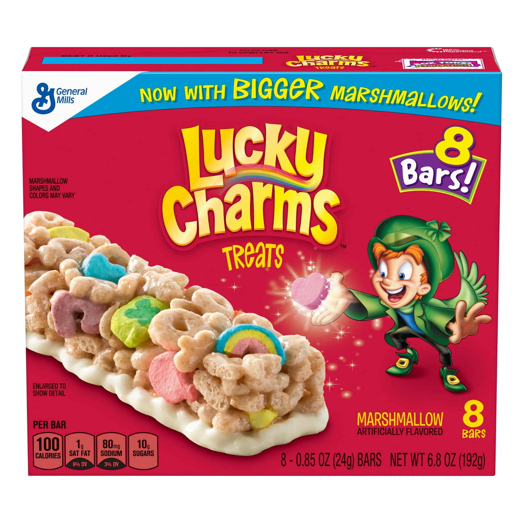 (3 pack) Lucky Charms Marshmallow Treats, 8 Cereal Bars, 6.8 oz Box ...