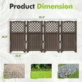thumbnail image 7 of Homall Outdoor Patio 4 Panel Screen Enclosure,Plastic Privacy Screens, Air Conditioner Fence Panels, Trash Can Fence for Garden,Brown, 7 of 7