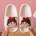 thumbnail image 2 of kpoplk Kids Solid Color Slippers Unisex Child Boys Girls Slide Sandals for Kids Flip Flops Comfy Shower Slippers Beach Garden Shoes(White,7), 2 of 7